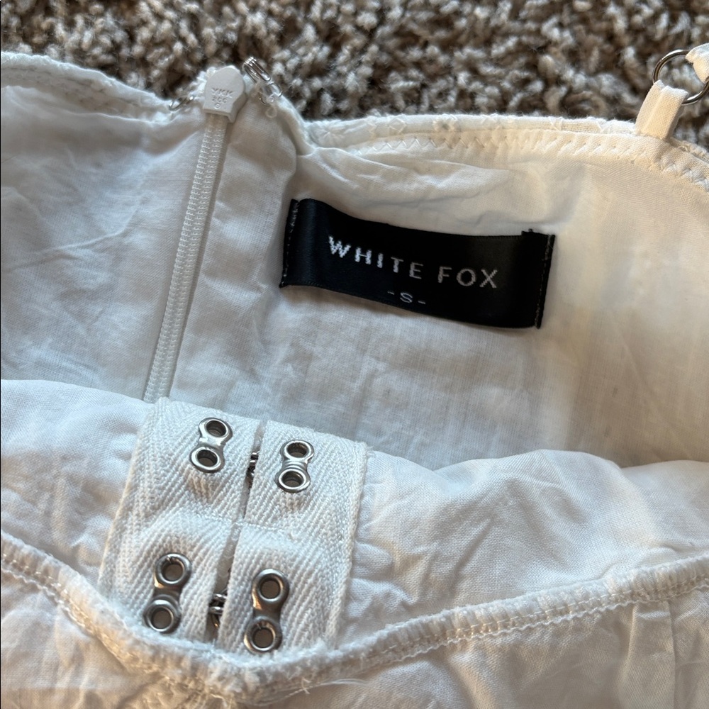 White Fox Boutique White Eyelet Mini Dress - Picture 6 of 9